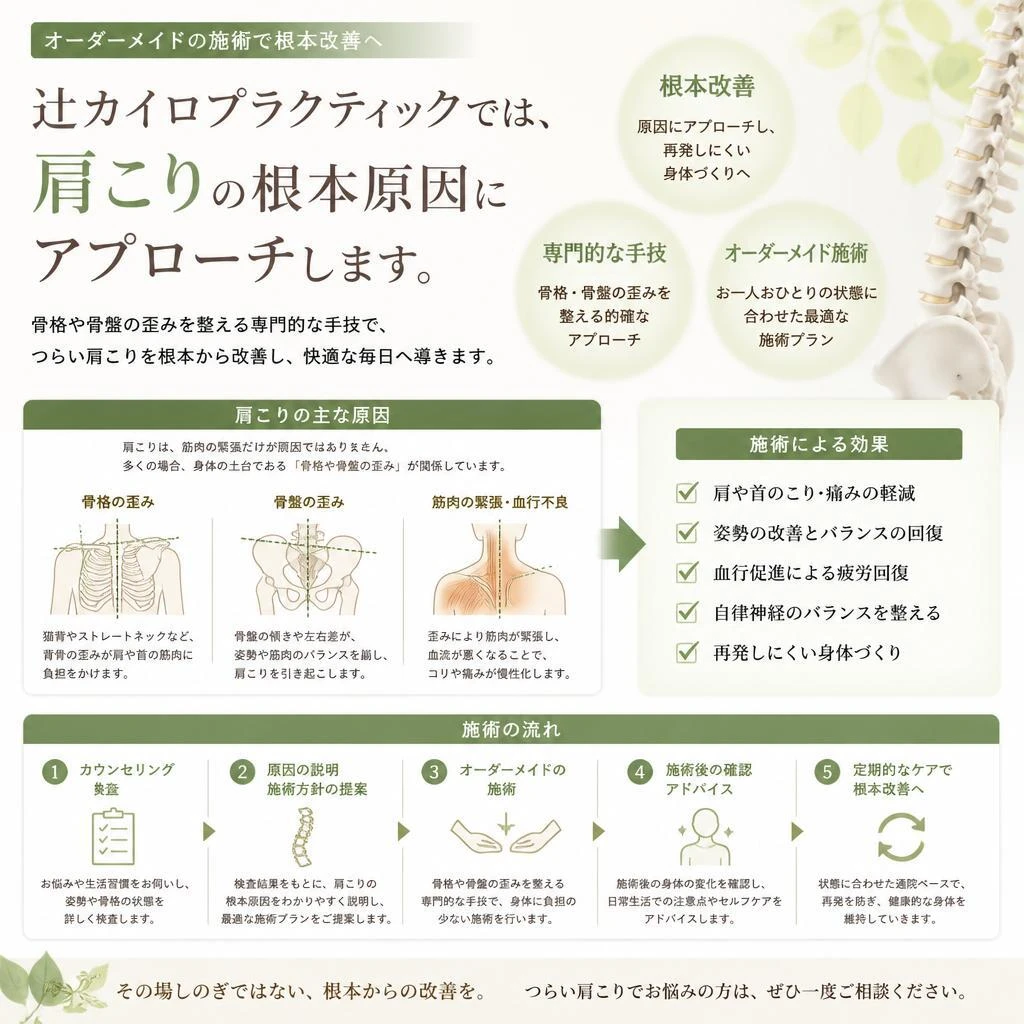 カイロプラクティックでの肩こり解消施術