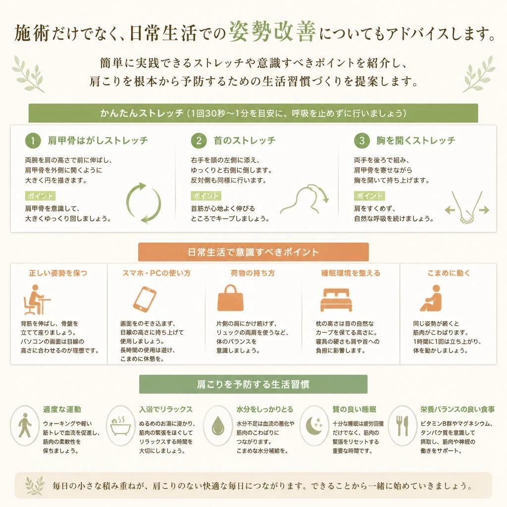 姿勢改善のための生活習慣アドバイス