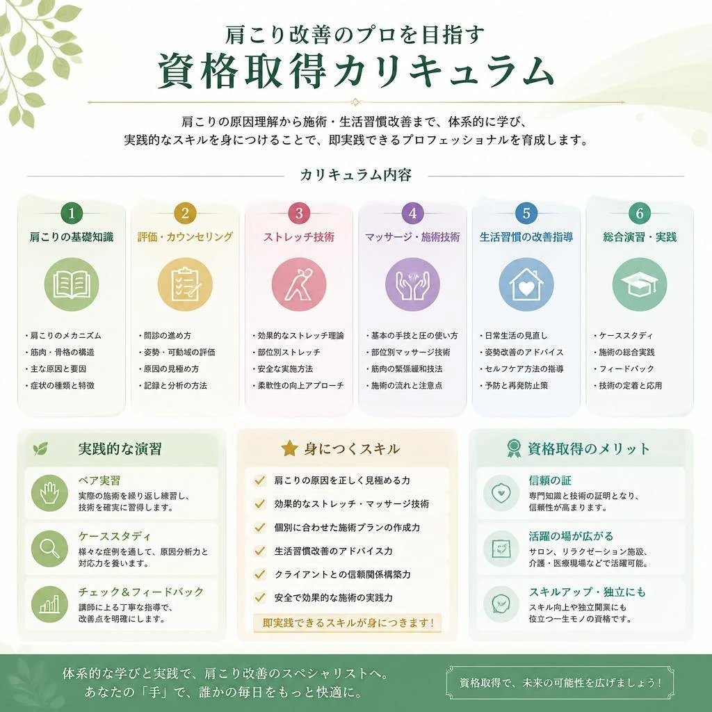 資格取得の具体的なカリキュラム