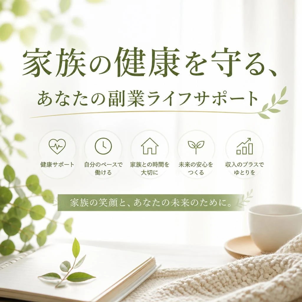 家族の健康を守る、あなたの副業ライフサポート