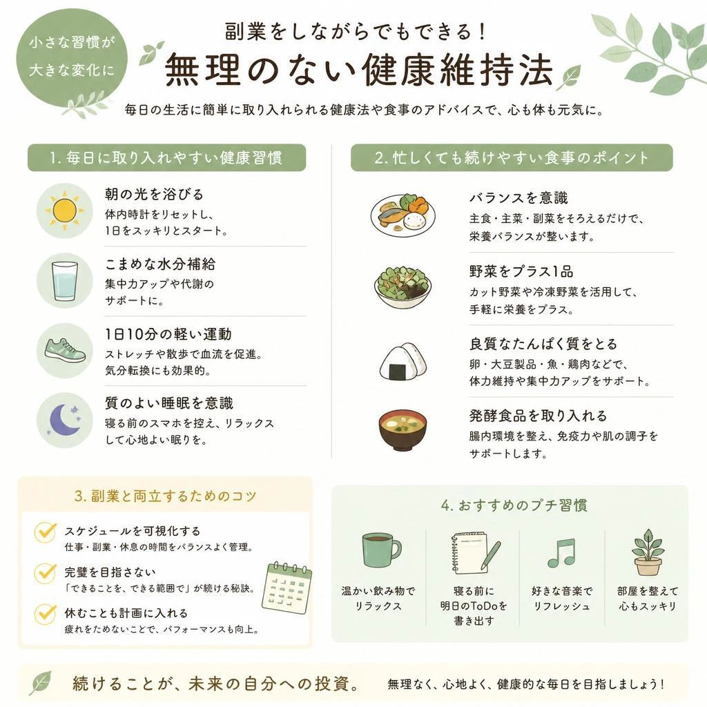 健康の習慣化とアドバイス