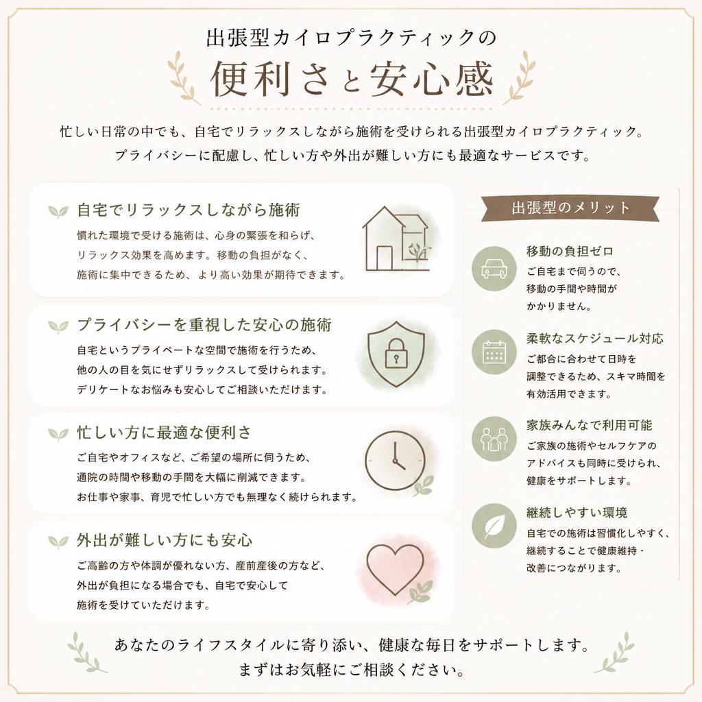 出張型施術のメリット