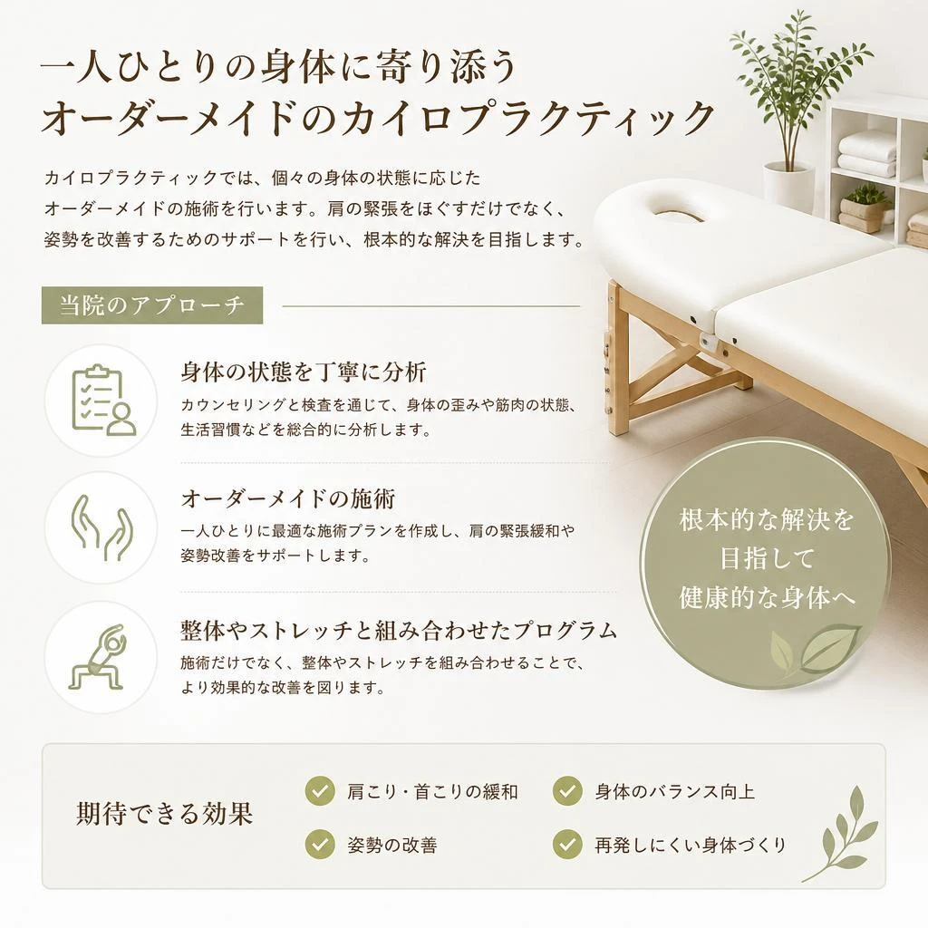 カイロプラクティックでのアプローチ