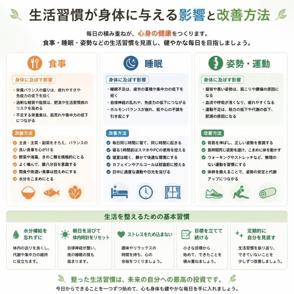 生活習慣の見直しがカギ