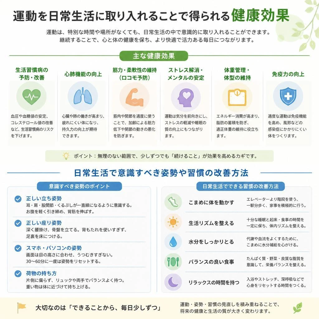 3. 運動の効果と生活習慣の見直し