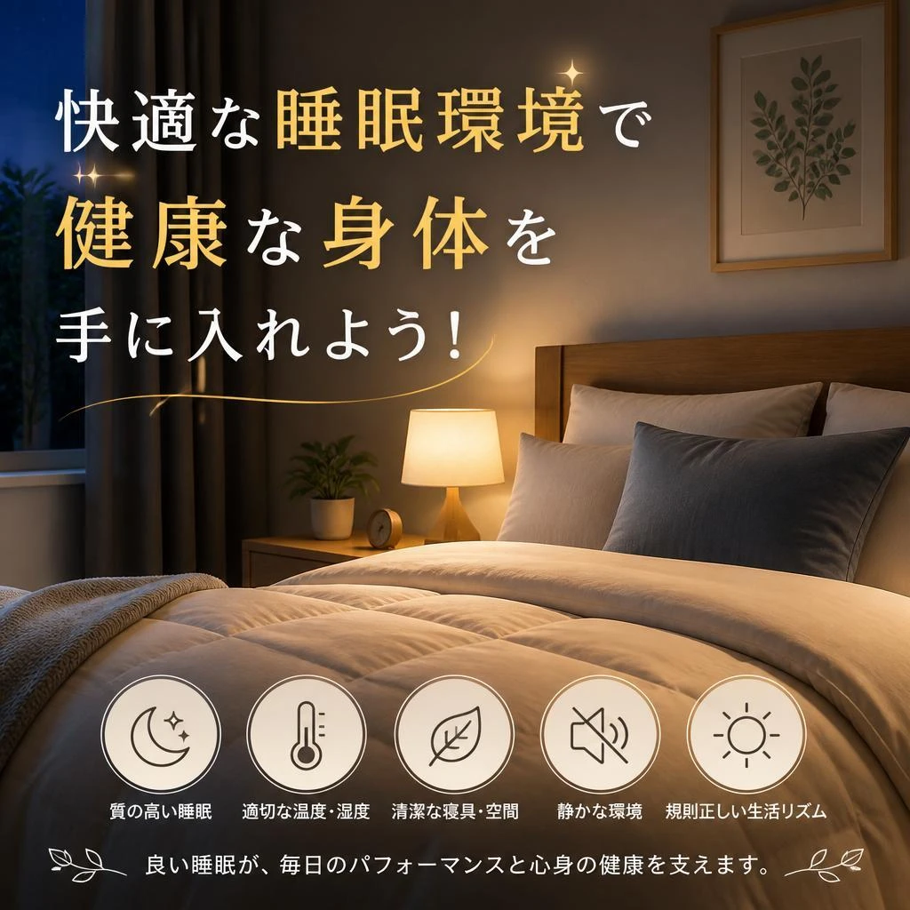 快適な睡眠環境で健康な身体を手に入れよう！