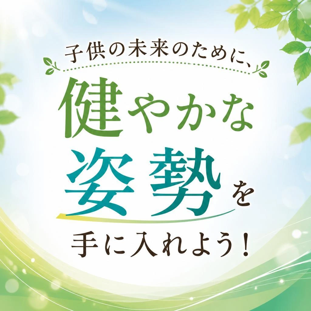 子供の未来のために、健やかな姿勢を手に入れよう！