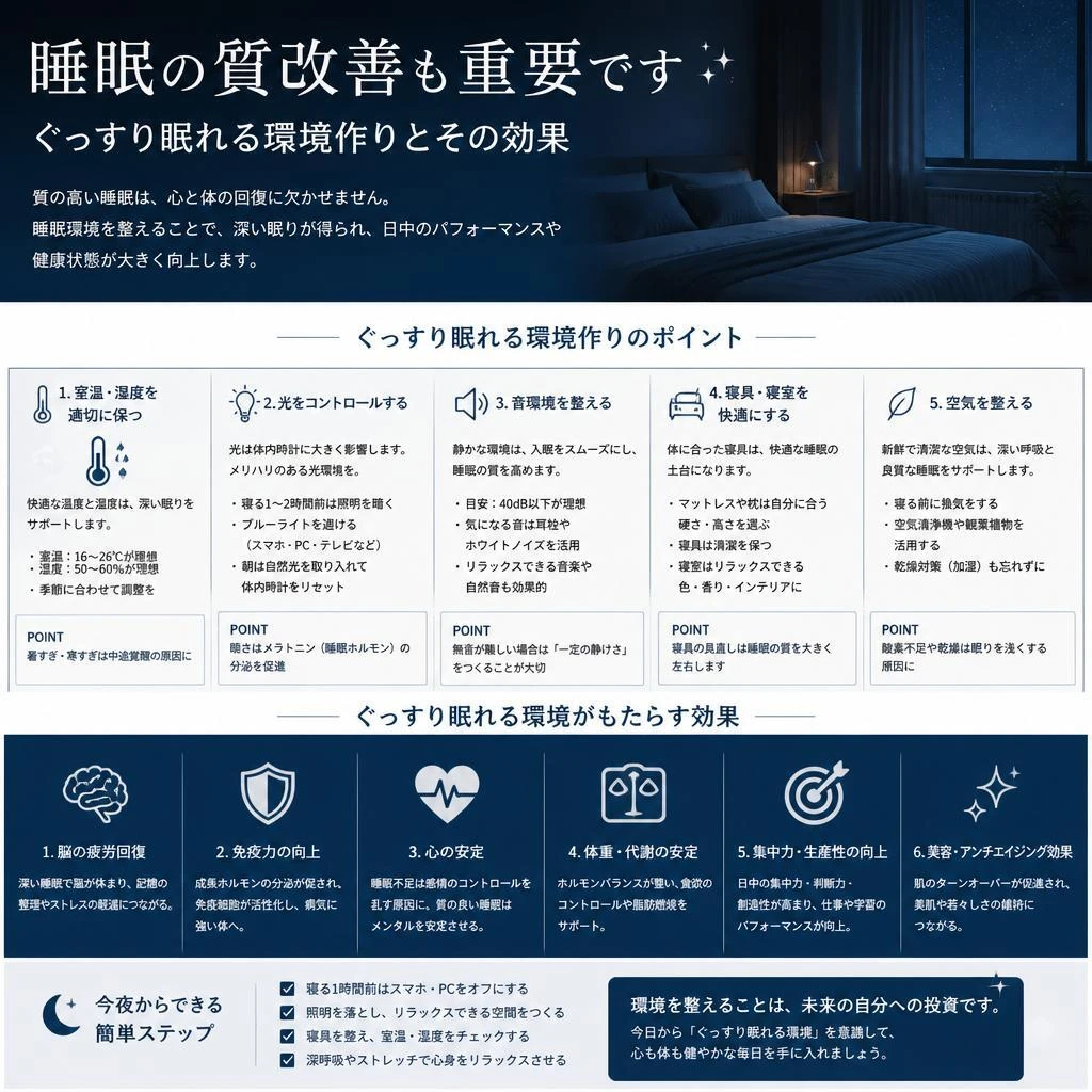 睡眠の質と健康の関連性