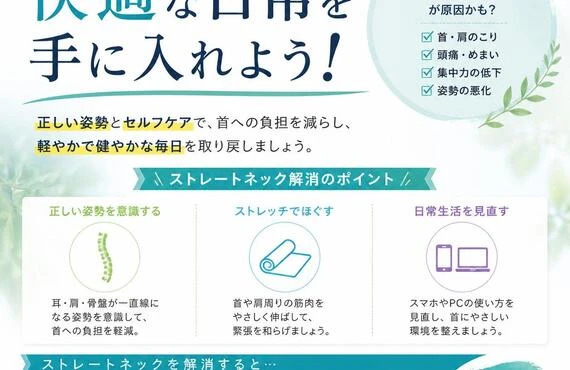 ストレートネックを解消し、快適な日常を手に入れよう！
