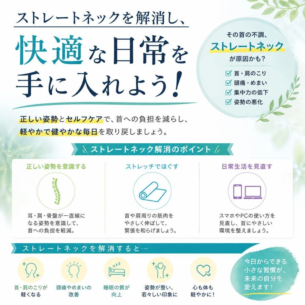 ストレートネックを解消し、快適な日常を手に入れよう！