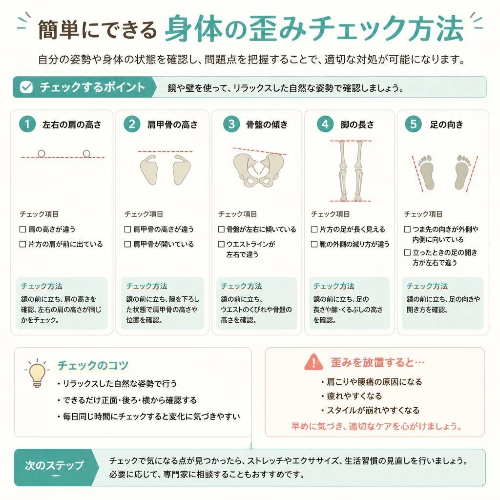 自宅でできる身体の歪みチェック