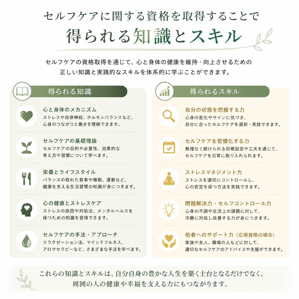 セルフケア資格取得のメリット