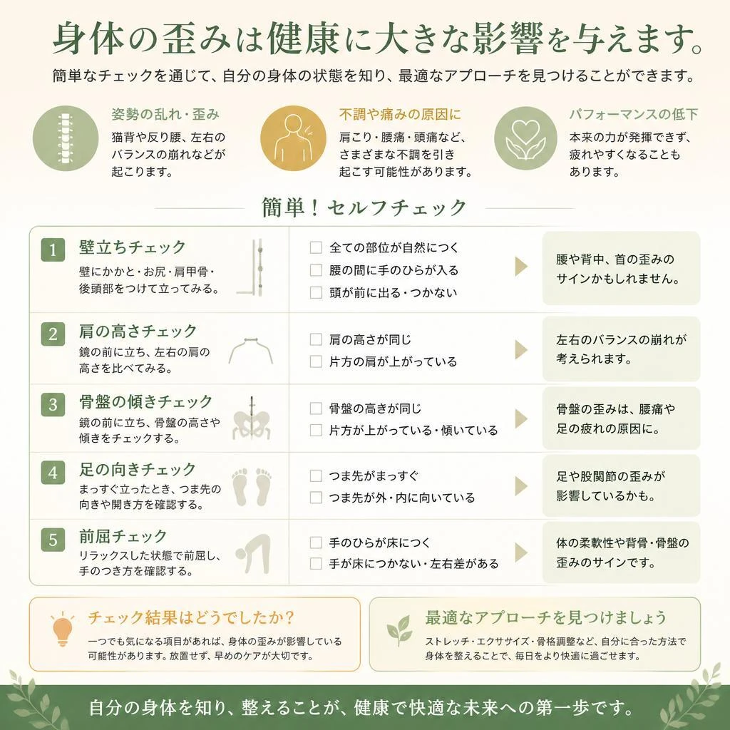 3. 身体の歪みチェックを受けてみませんか？