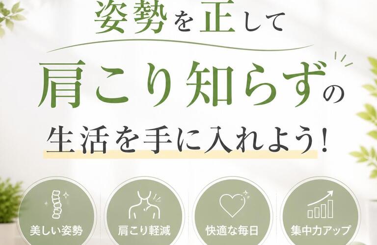 姿勢を正して肩こり知らずの生活を手に入れよう！