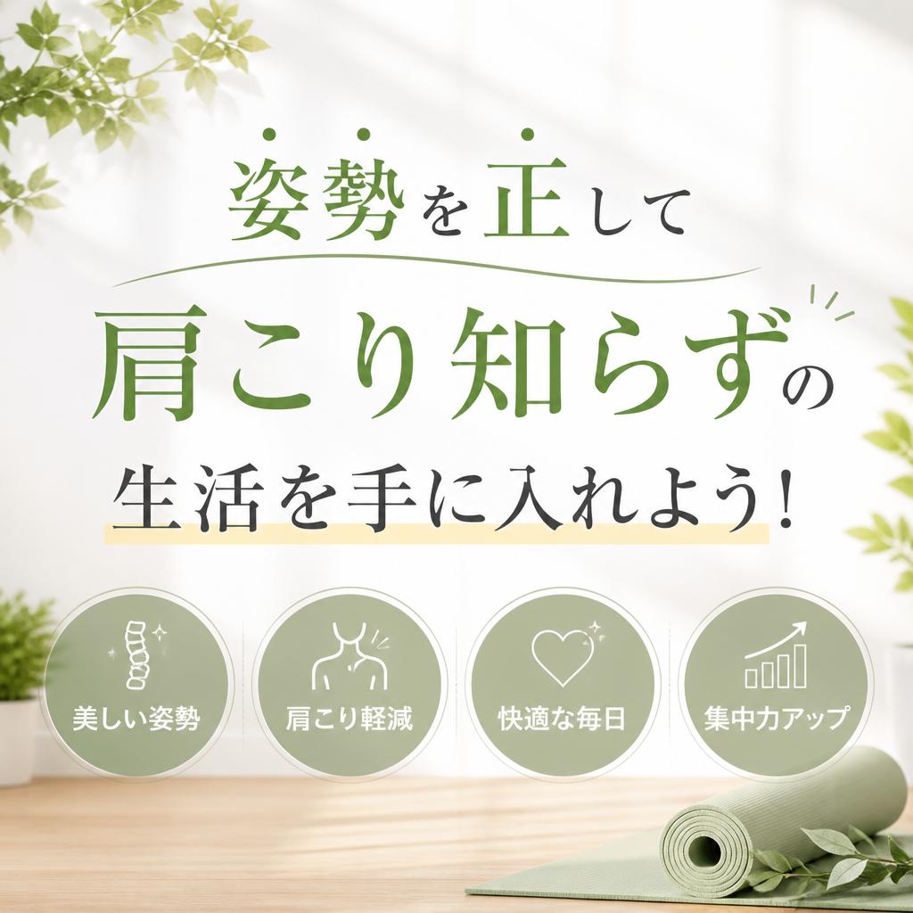 姿勢を正して肩こり知らずの生活を手に入れよう！