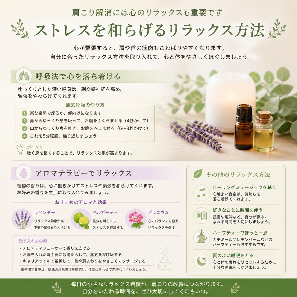 4. リラックス方法で心もほぐす