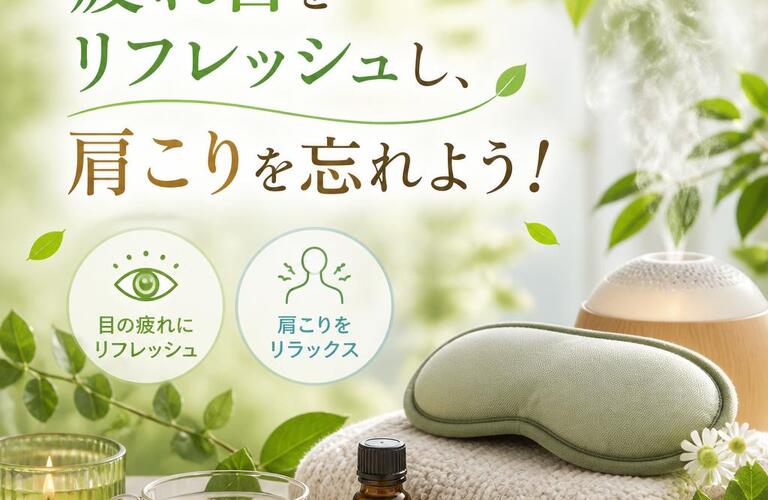 疲れ目をリフレッシュし、肩こりを忘れよう！
