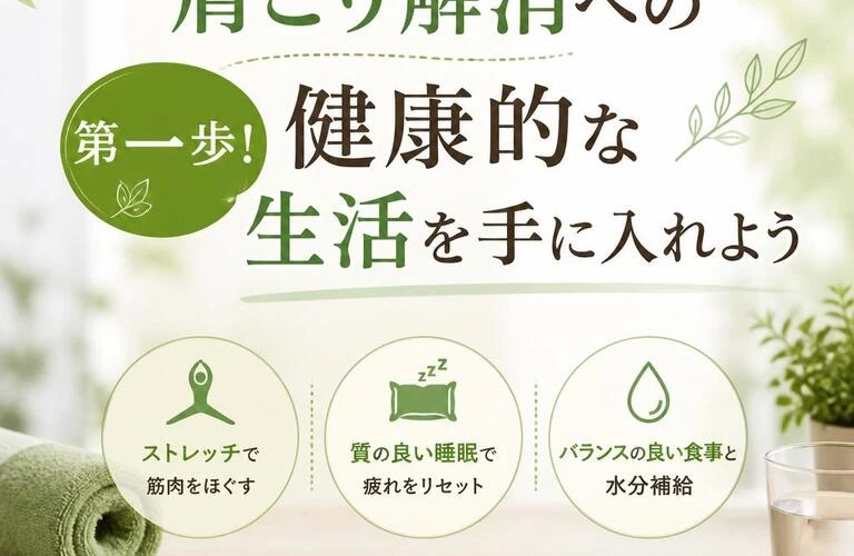 肩こり解消への第一歩！健康的な生活を手に入れよう