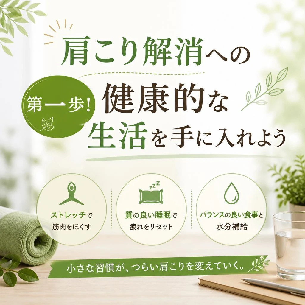 肩こり解消への第一歩！健康的な生活を手に入れよう