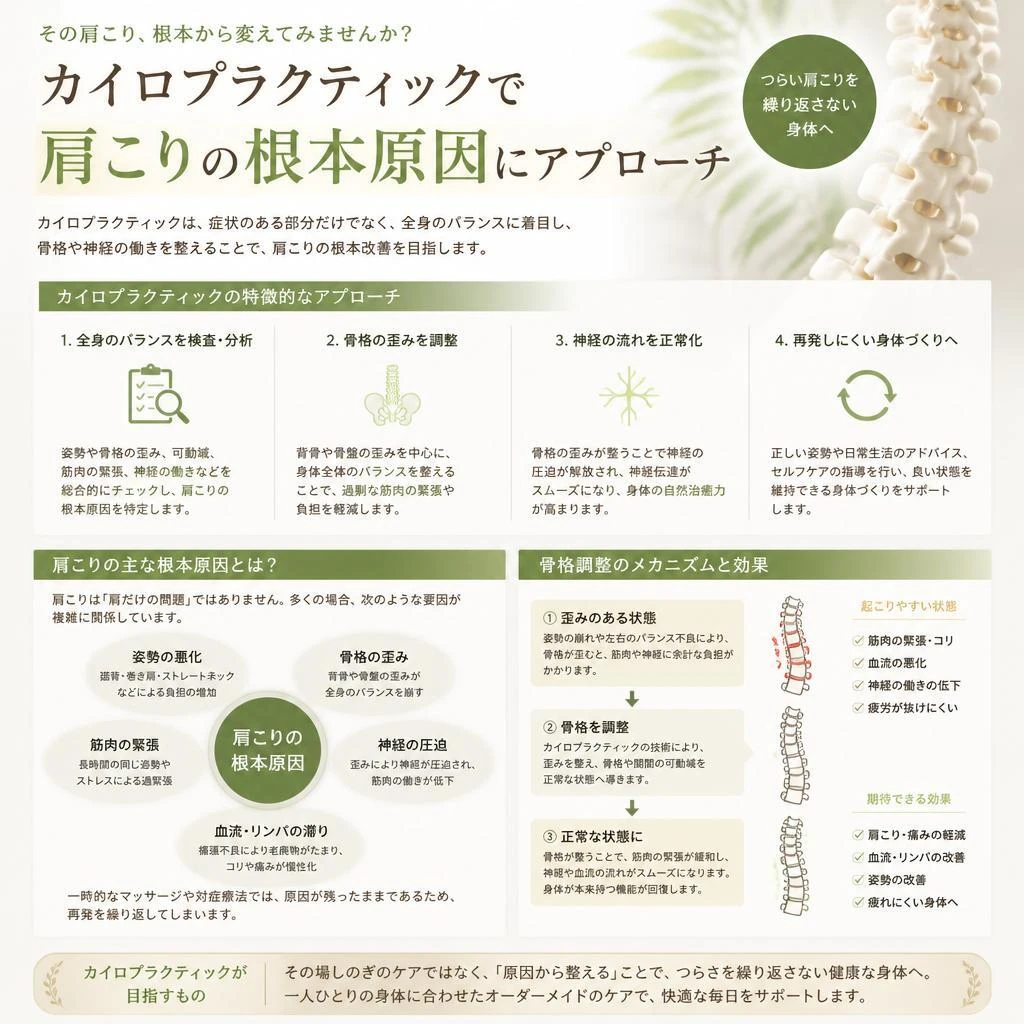 カイロプラクティックによる肩こり解消法
