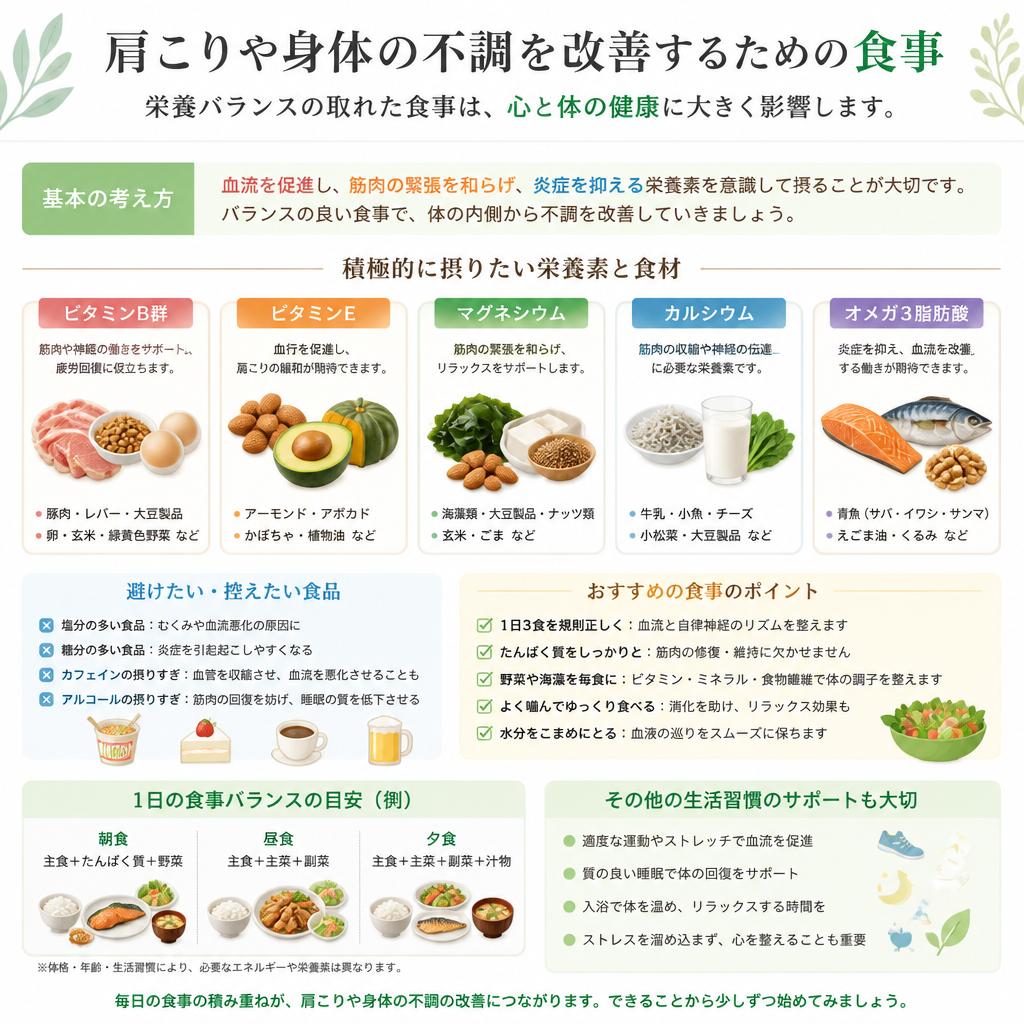 改善に繋がる健康的な食事