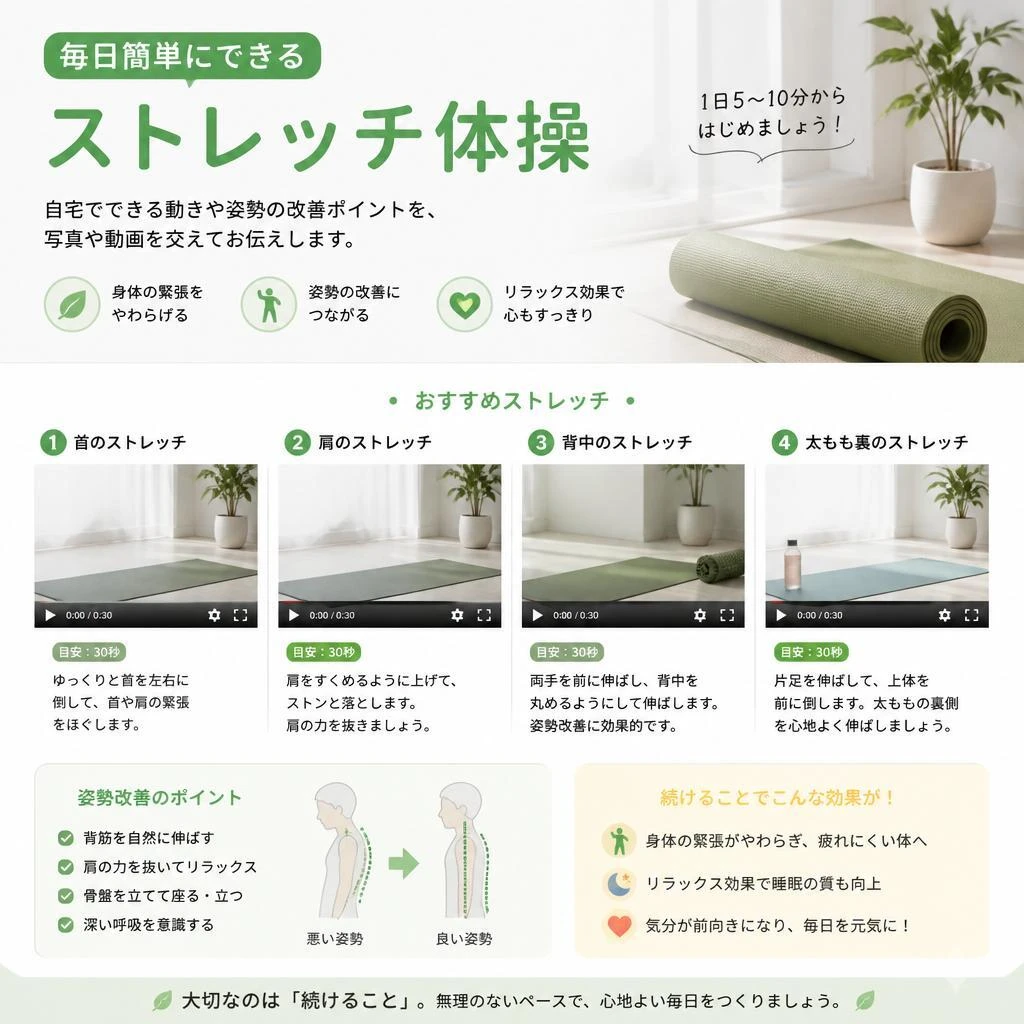 すぐにできる！ストレッチ体操