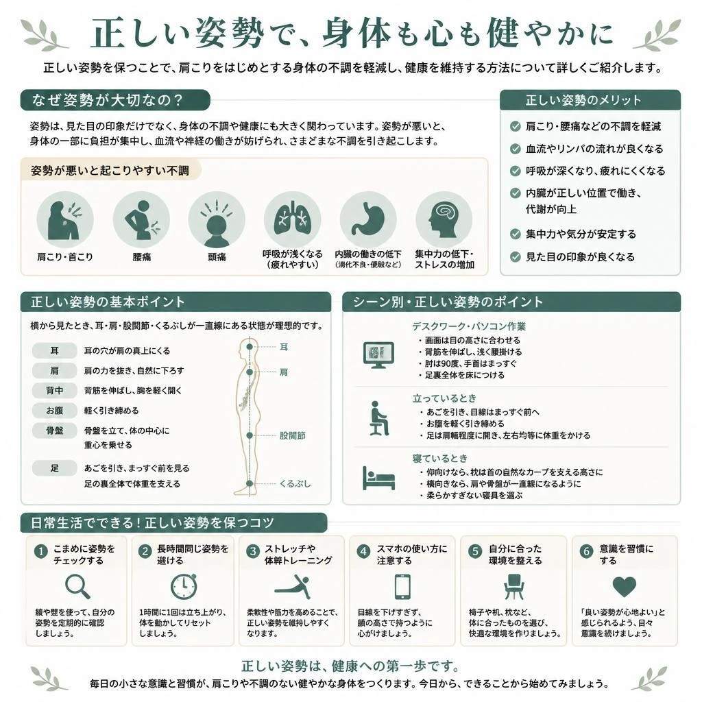 姿勢改善がもたらす健康効果