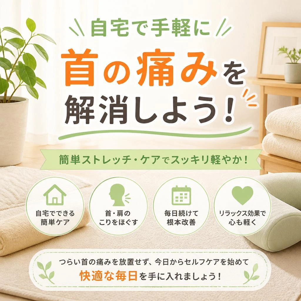 自宅で手軽に首の痛みを解消しよう！