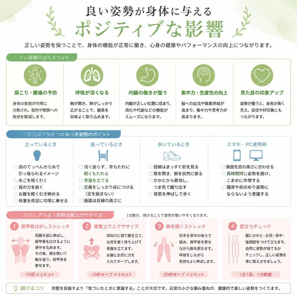 姿勢の重要性と改善方法