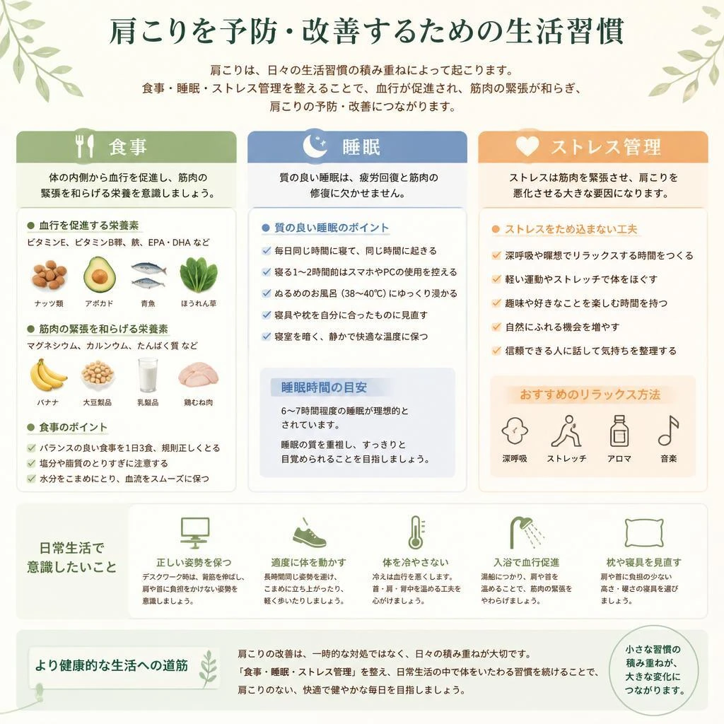肩こりと姿勢改善に効く生活習慣