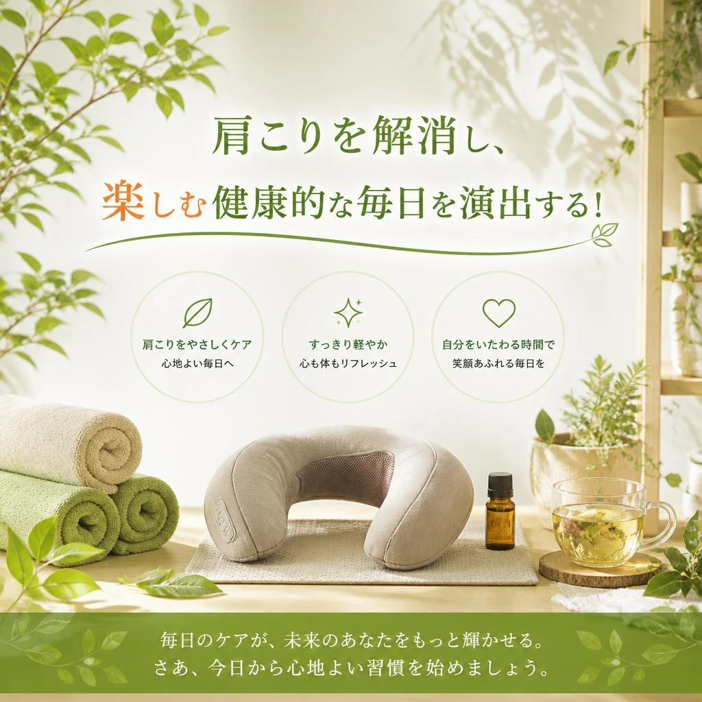 肩こりを解消し、楽しむ健康的な毎日を演出する！