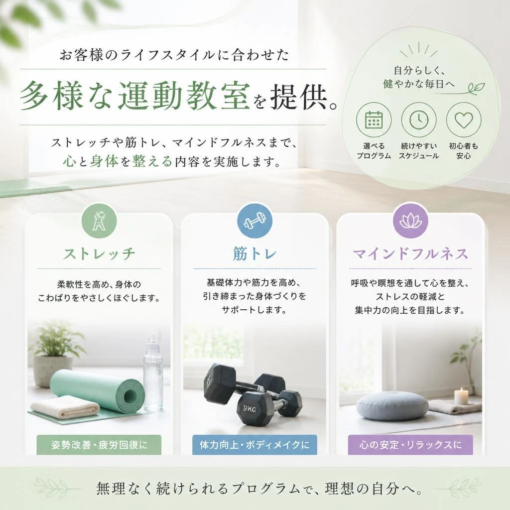 様々な選べる運動教室