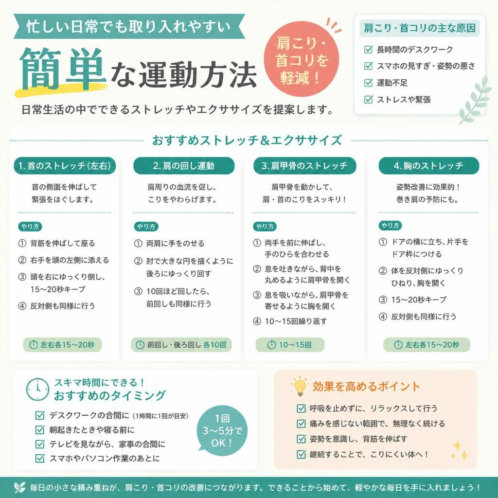 簡単運動のポイント