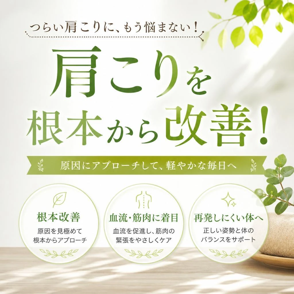 肩こりを根本から改善！