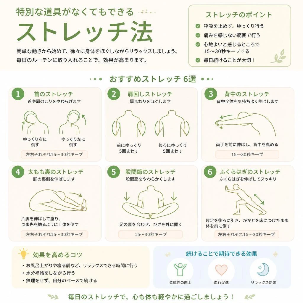 自宅で実践できるストレッチ法