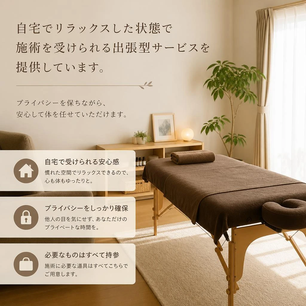 リラックスできる環境での施術