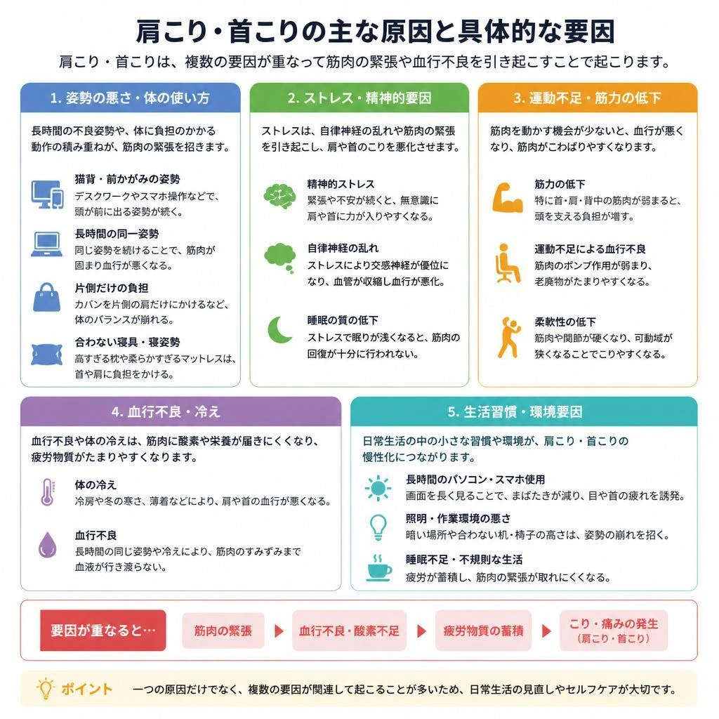 肩こり・首こりの原因