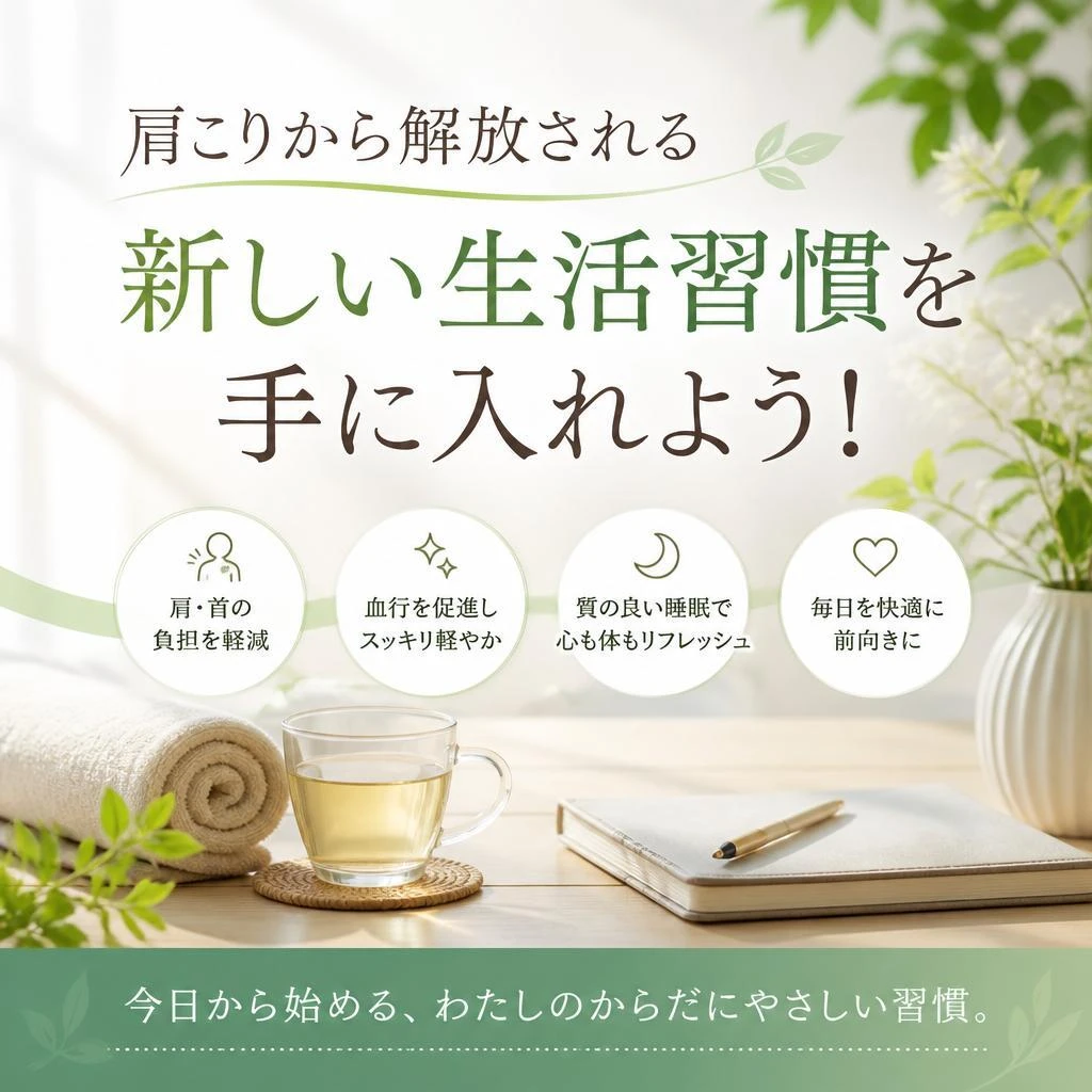 肩こりから解放される新しい生活習慣を手に入れよう！