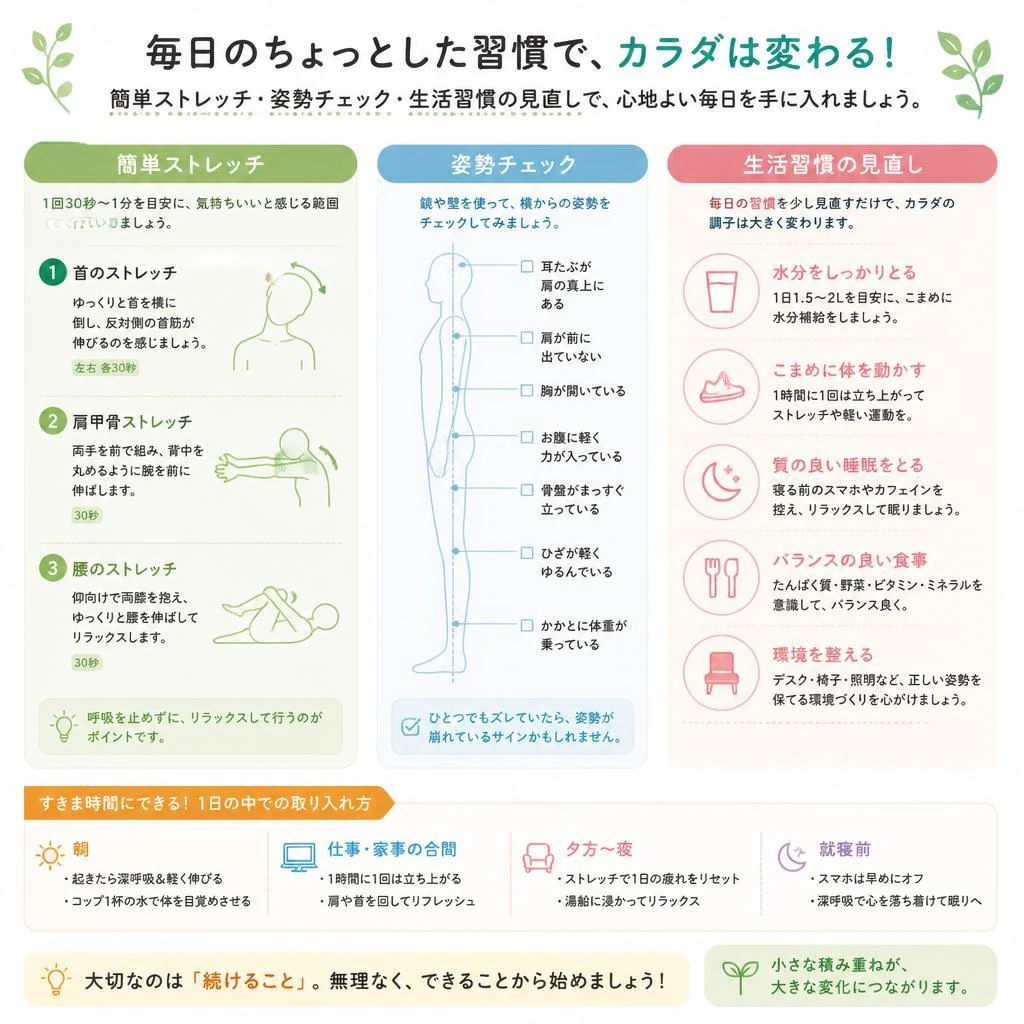 肩こり改善のための生活習慣