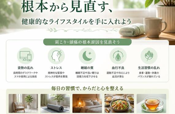 肩こりと頭痛を根本から見直す、健康的なライフスタイルを手に入れよう