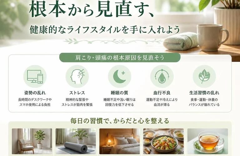 肩こりと頭痛を根本から見直す、健康的なライフスタイルを手に入れよう