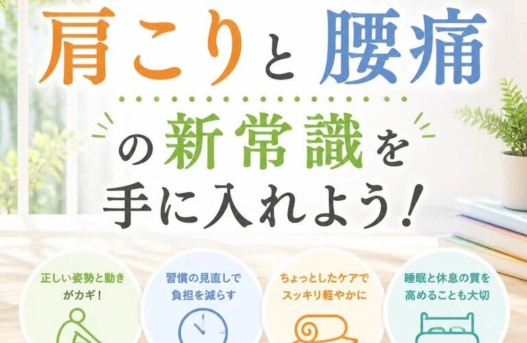 日常生活でできる、肩こりと腰痛の新常識を手に入れよう！