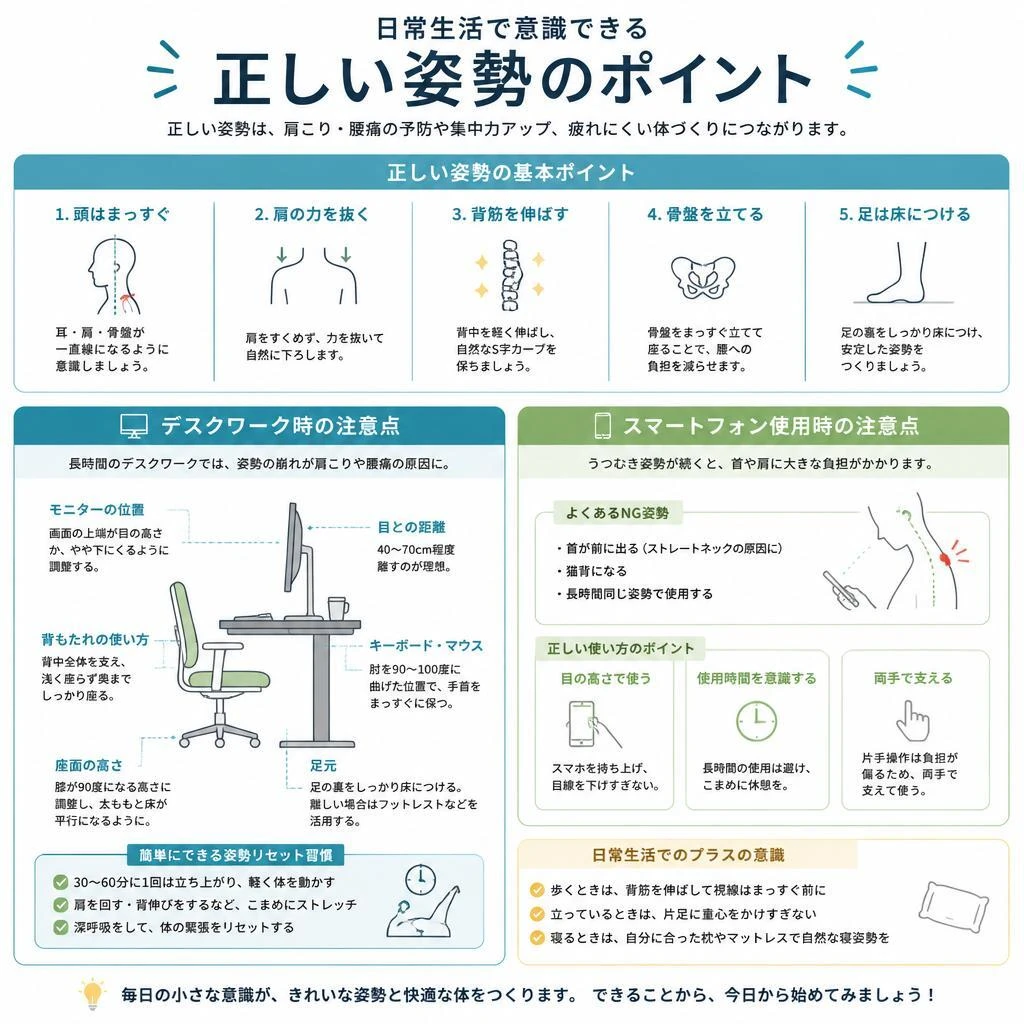 正しい姿勢のコツ