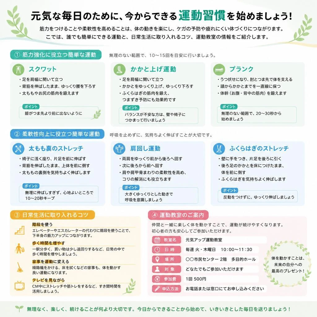 手軽にできる運動を取り入れよう
