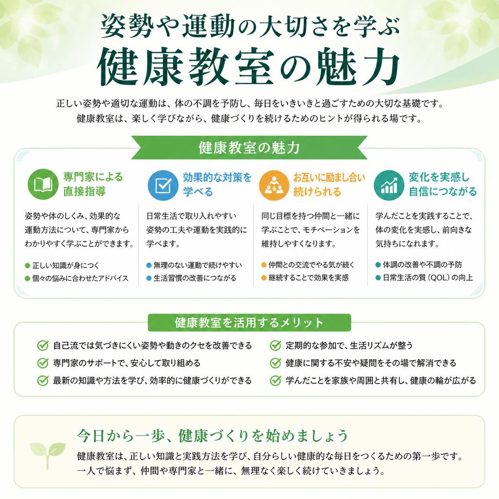 健康教室で学ぶ身体の使い方