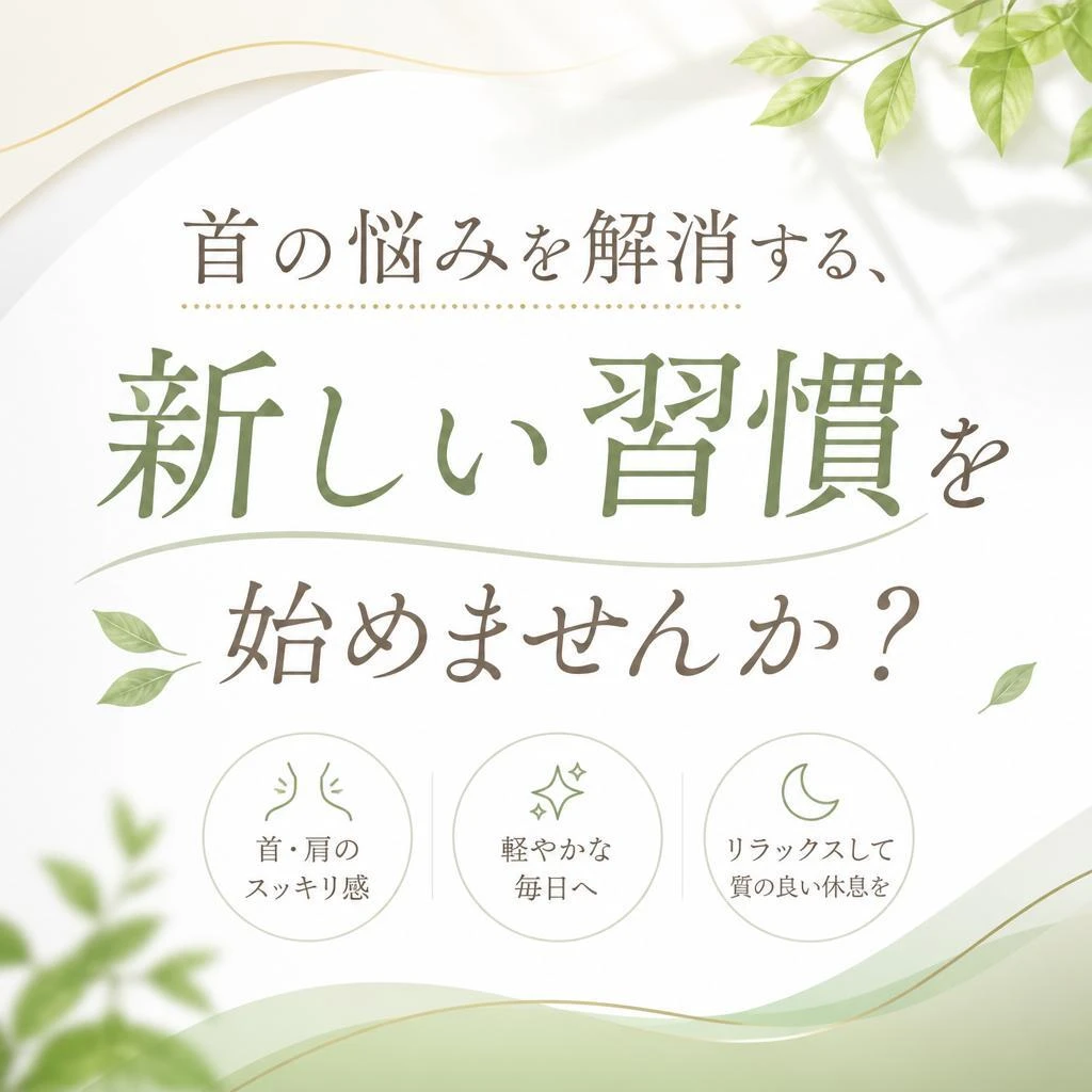 首の悩みを解消する、新しい習慣を始めませんか？
