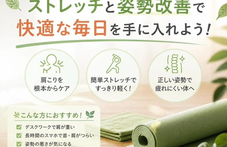 肩こりにさよなら！ストレッチと姿勢改善で快適な毎日を手に入れよう！