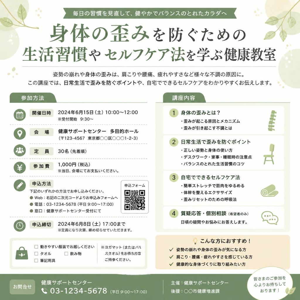4. 健康教室のご案内