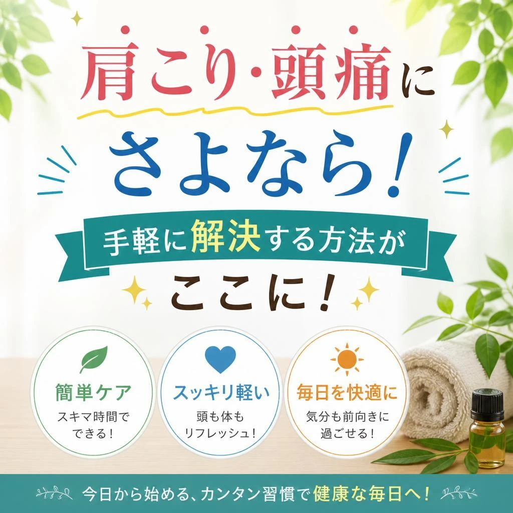 肩こり・頭痛にさよなら！手軽に解決する方法がここに！