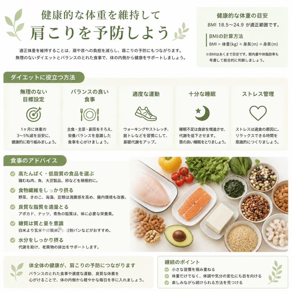 ダイエットと肩こりの関係
